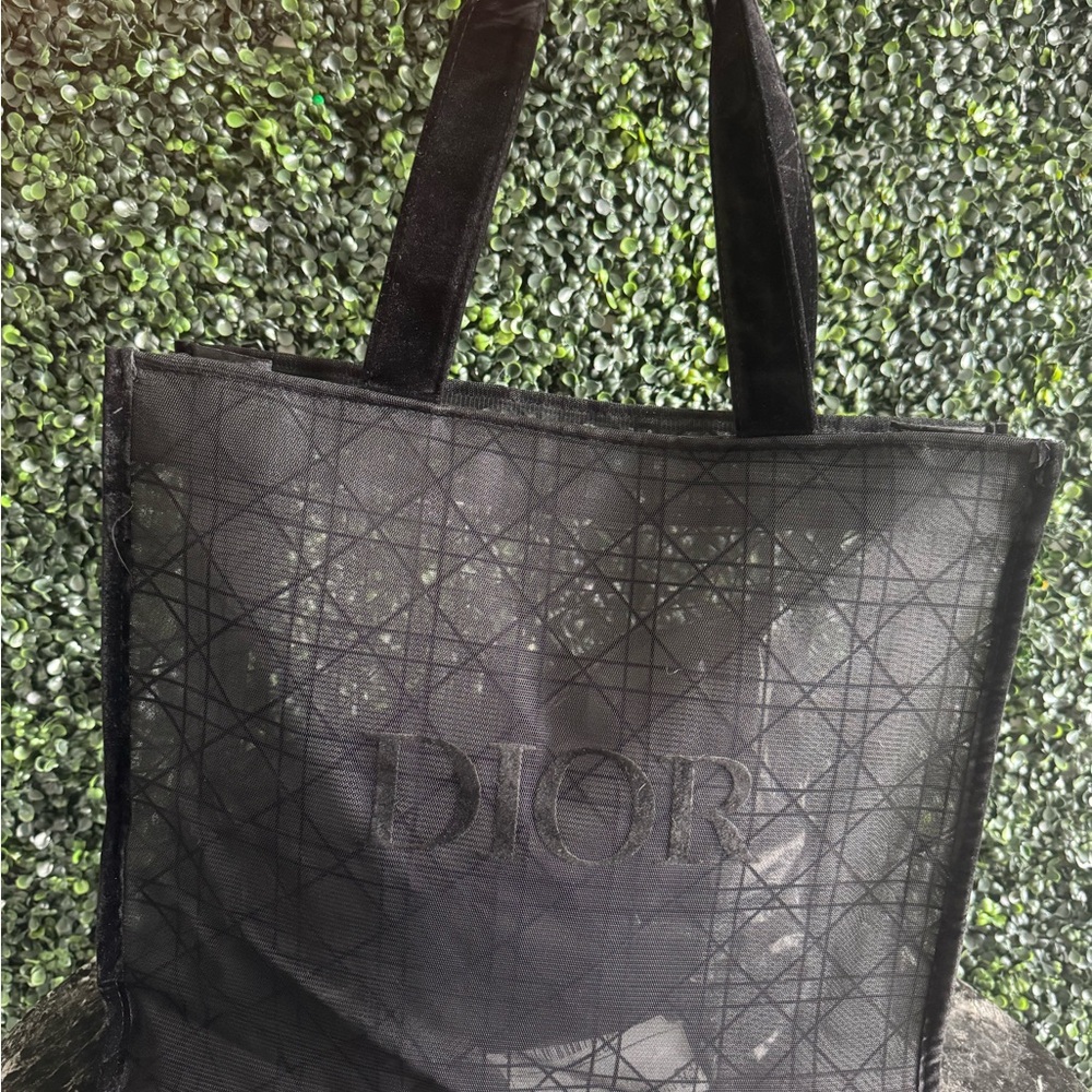 Dior Elegant Black Mesh Tote Bag